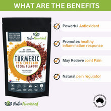 Load image into Gallery viewer, Turmeric 95% Curcumin Extract Cocoa Flavour - Organic Turmeric Powder With Black Pepper - 375g