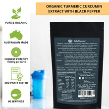 Load image into Gallery viewer, NatuNourished Organic Turmeric Curcumin Extract with Black Pepper packaging on a white background