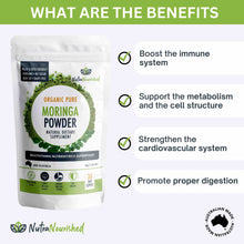 Load image into Gallery viewer, Organic Pure Moringa Leaf Powder 60g | Superfood Nutra Nourished