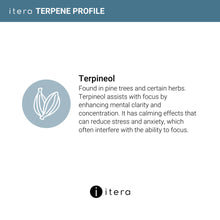 Load image into Gallery viewer, Terpineol information card with terpene icon and text on a white background
