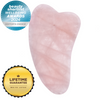 Rose Quartz Gua Sha Tool - Natural Chemical Free Crystal in a Signature Silk Lined Box-0