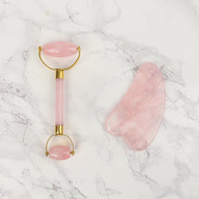 Load image into Gallery viewer, Rose Quartz Gua Sha Tool - Natural Chemical Free Crystal in a Signature Silk Lined Box-3
