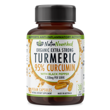 Load image into Gallery viewer, 95% Pure Curcumin | Organic Vegan | Turmeric Extract Black Pepper | 90 Capsules
