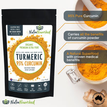 Load image into Gallery viewer, Pure 95% Curcumin Powder (120g) - 1500mg Turmeric Extract Black Pepper
