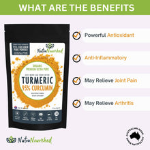 Load image into Gallery viewer, Pure Organic 95% Curcumin Powder (60g) - 1500mg Turmeric Extract Black Pepper

