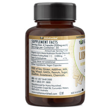 Load image into Gallery viewer, Lion&#39;s Mane Mushroom Hericium erinaceus (2,000mg) 120 Vegan Capsules
