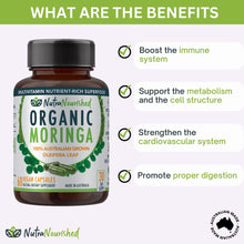 Load image into Gallery viewer, Organic Pure Moringa Leaf Capsules , 60 Vegan Capsules
